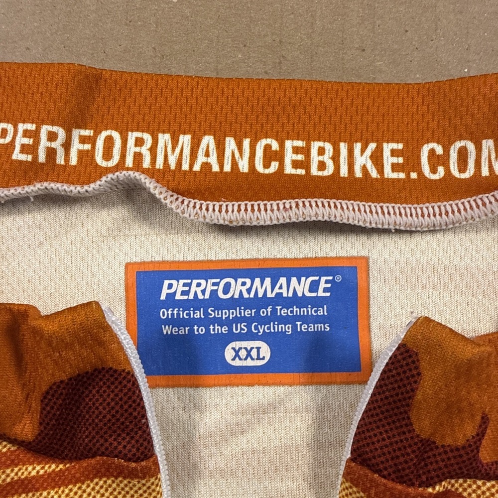 Vtg 90s Performance Cycling Jersey - XXL - Desert Graphic, Made in USA - Picture 3 of 8